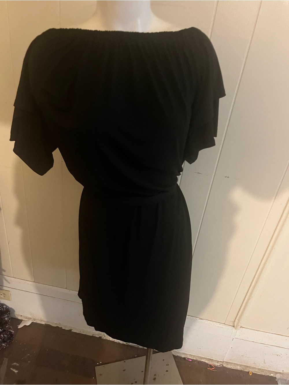 Classic Off-Shoulder Black Dress